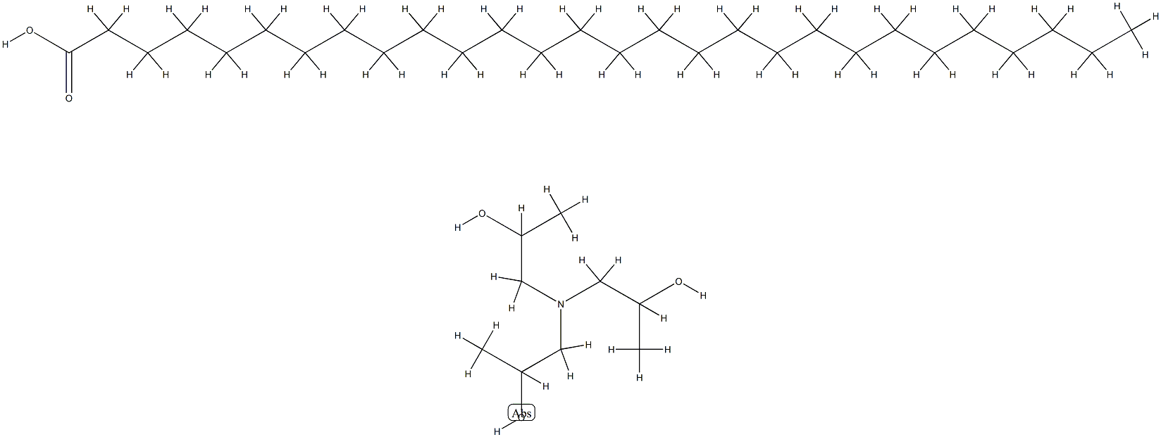 octacosanoic acid, compound with 1,1',1''-nitrilotri(propan-2-ol) (1:1) Struktur