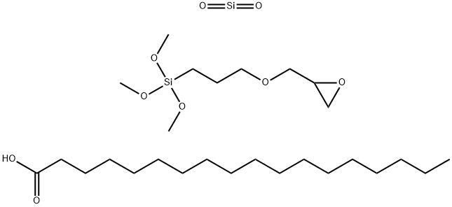 Octadecanoic acid, polymer with silica and trimethoxy[3-(oxiranylmethoxy)propyl]silane Structure