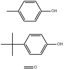 4-(1,1-Dimethylethyl)phenol, formaldehyde, 4-methylphenol polymer Struktur