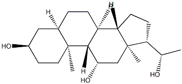 (20S)-5β-Pregnane-3α,11β,20-triol Structure