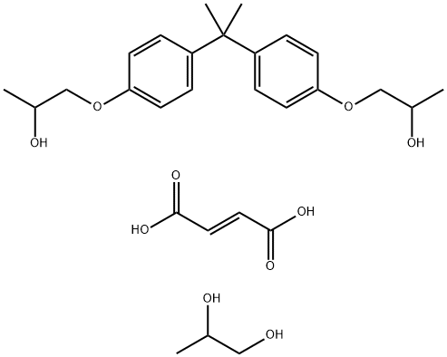顺丁烯二酸酐与1,2-丙二醇和1,1'-[(1-甲基亚甲基)双(4,1-亚苯氧基)]双-2-丙醇的聚合物,68003-07-6,结构式