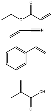 2-Propenoic acid, 2-methyl-, polymer with ethenylbenzene, ethyl 2-propenoate and 2-propenenitrile, ammonium salt Struktur