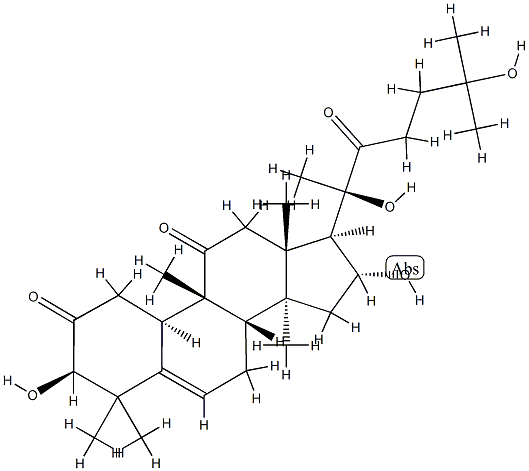 (10α)-3β,16α,20,25-Tetrahydroxy-9β-methyl-19-norlanost-5-ene-2,11,22-trione Struktur