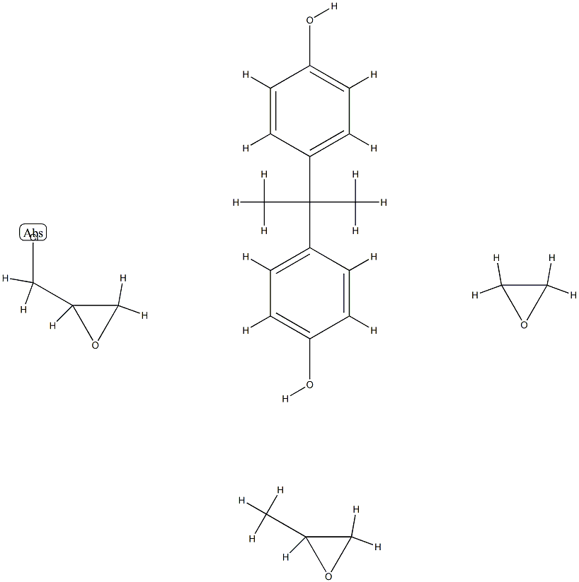Oxirane, methyl-, polymer with oxirane, ether with (chloromethyl)oxirane polymer with 4,4'-(1-methylethylidene)bis[phenol] Structure