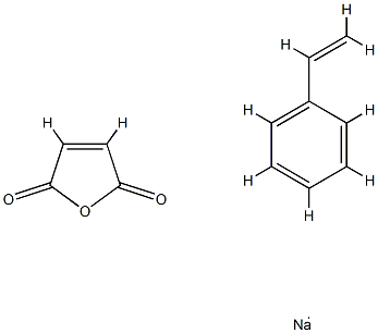 磺酸化的2,5-呋喃二酮与乙烯基苯的聚合物的钠盐,68037-40-1,结构式