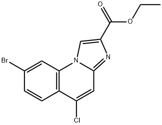 Imidazo1,2-aquinoline-2-carboxylic acid, 8-bromo-5-chloro-, ethyl ester Structure