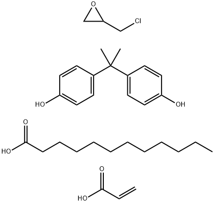 Phenol, 4,4-(1-methylethylidene)bis-, polymer with (chloromethyl)oxirane, dodecanoate 2-propenoate Structure