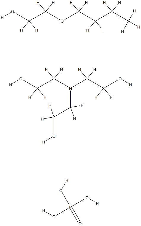 Ethanol, 2,2,2-nitrilotris-, compd. with .alpha.-butyl-.omega.-hydroxypoly(oxy-1,2-ethanediyl) phosphate Struktur