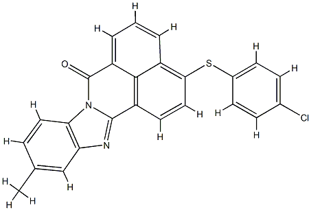 3(or 4)-[(4-chlorophenyl)thio]-11-methyl-7H-benzimidazo[2,1-a]benz[de]isoquinolin-7-one,68092-70-6,结构式