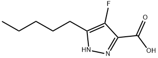 1H-Pyrazole-3-carboxylicacid,4-fluoro-5-pentyl-(9CI) Structure