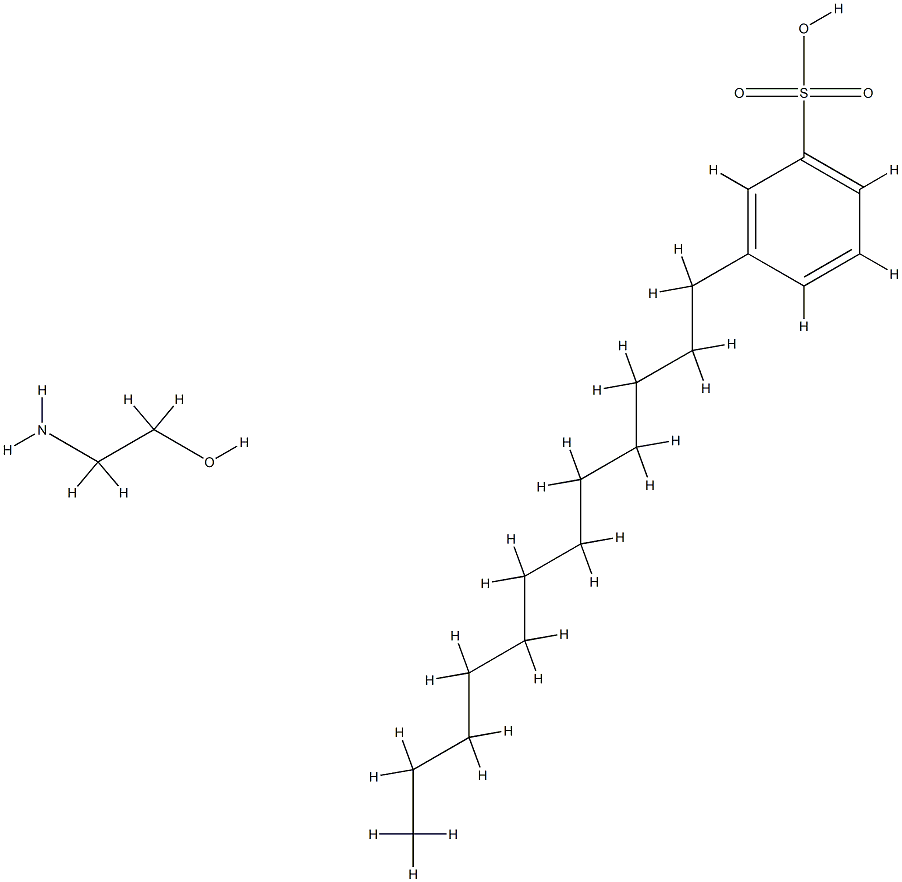m-dodecylbenzenesulphonic acid, compound with 2-aminoethanol (1:1) Structure