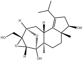(3R)-2,3,3a,4,5,5a,6,6aβ,7a,8,9,9aβ-Dodecahydro-7aβ-hydroxymethyl-3aβ,5aα-dimethyl-1-isopropyl-6α,8α-epoxyindeno[5',4':4,5]cyclohept[1,2-b]oxirene-3β,6β-diol Struktur