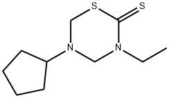 2H-1,3,5-Thiadiazine-2-thione,5-cyclopentyl-3-ethyltetrahydro-(9CI) 结构式