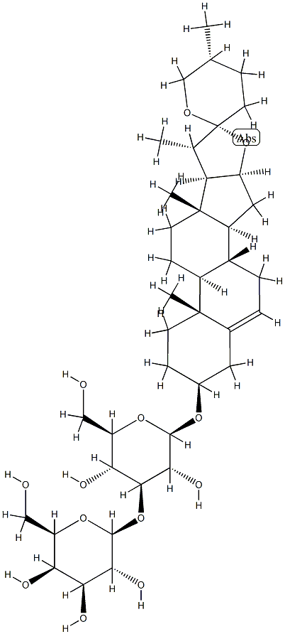 Diosgenyl-3-di-O-glucopyranoside Structure
