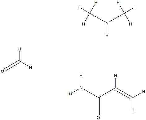 2-Propenamide, homopolymer, reaction products with dimethylamine and formaldehyde Struktur