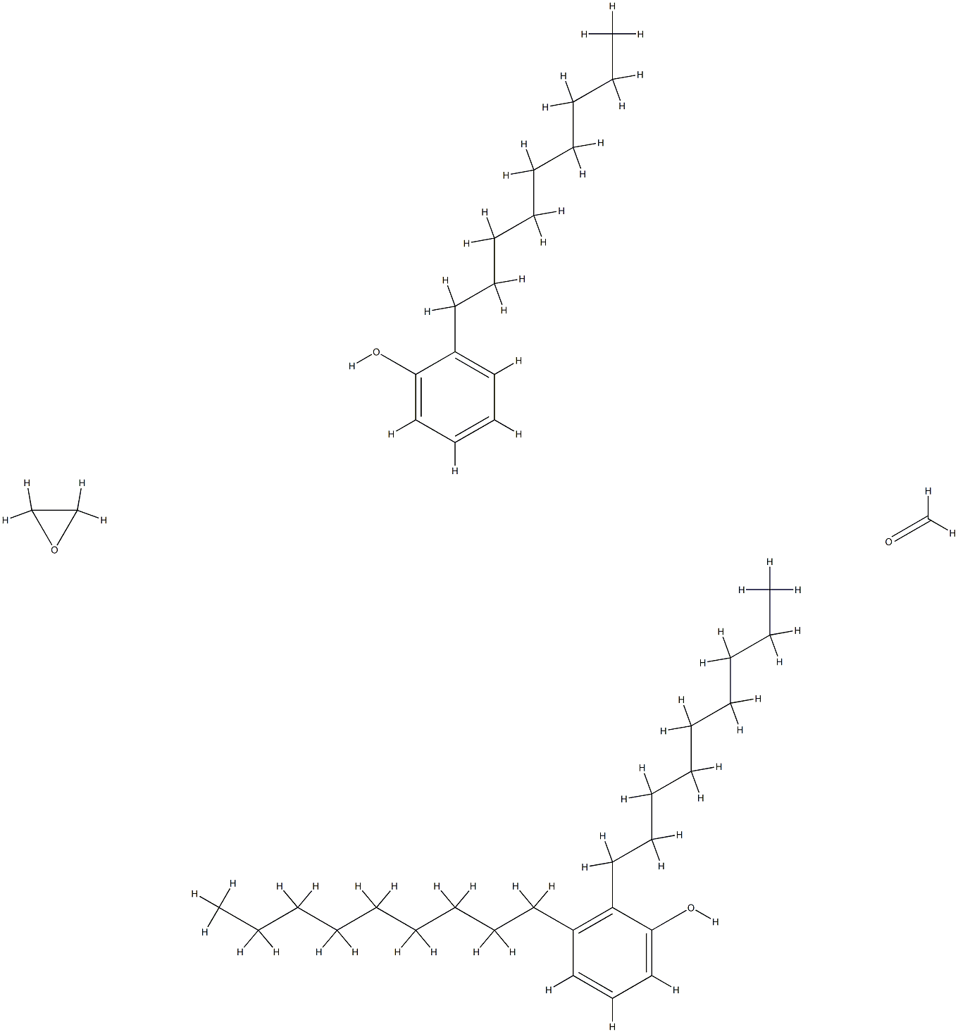 甲醛与二壬基酚、壬基酚和环氧乙烷的聚合物, 68140-83-0, 结构式