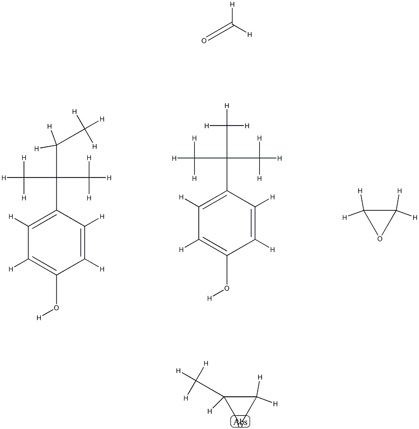 Formaldehyde, polymer with 4-(1,1-dimethylethyl)phenol, 4-(1,1-dimethylpropyl)phenol, methyloxirane and oxirane Struktur