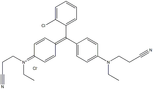 4-[(2-chlorophenyl)[4-[(2-cyanoethyl)ethylamino]phenyl]methylene]-2,5-cyclohexadien-1-ylidene](2-cyanoethyl)ethylammonium chloride 结构式