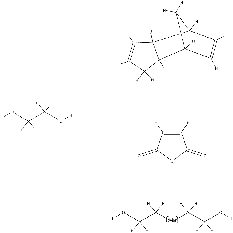 2,5-Furandione, polymer with 1,2-ethanediol, 2,2-oxybisethanol and 3a,4,7,7a-tetrahydro-4,7-methano-1H-indene Struktur