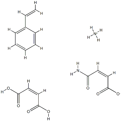 2-Butenedioic acid (2Z)-, polymer with (2Z)-4-amino-4-oxo-2-butenoic acid and ethenylbenzene, ammonium salt Struktur