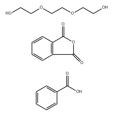 1,3-Isobenzofurandione, polymer with 2,2'-[1,2-ethanediylbis(oxy)]bis[ethanol], benzoate Struktur