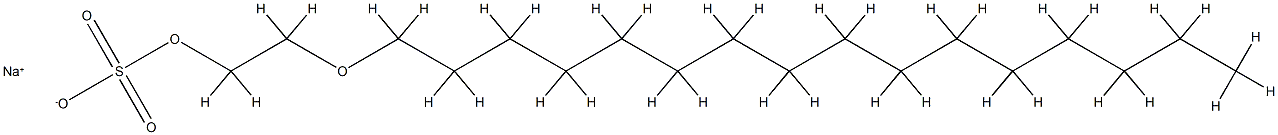 Α-磺基-Ω-羟基聚(氧-1,2-亚乙基)C14-18烷基醚钠盐, 68187-52-0, 结构式