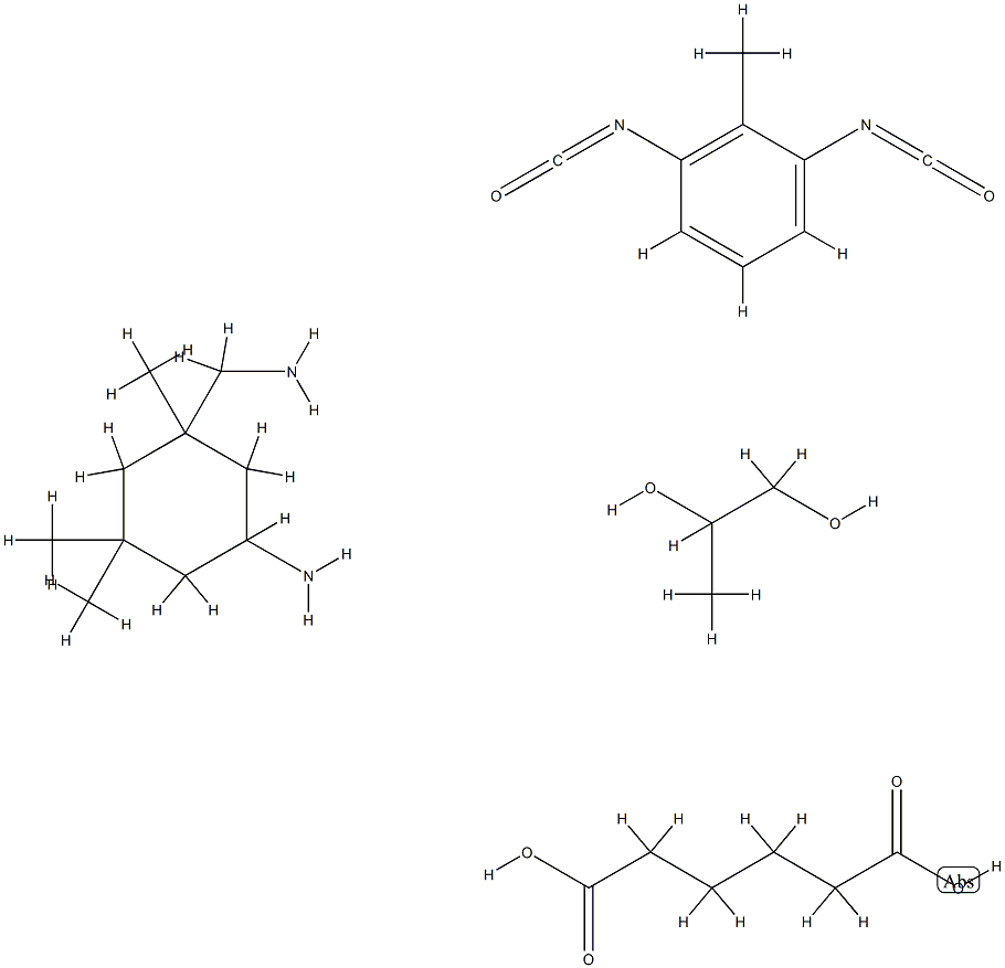 Hexanedioic acid, polymer with 5-amino-1,3,3-trimethylcyclohexanemethanamine, 1,3-diisocyanatomethylbenzene and 1,2-propanediol,68212-31-7,结构式
