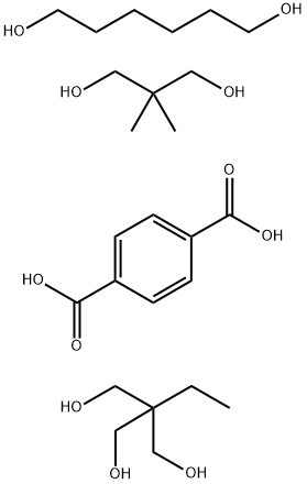 1,4-Benzenedicarboxylic acid, polymer with 2,2-dimethyl-1,3-propanediol, 2-ethyl-2-(hydroxymethyl)-1,3-propanediol and 1,6-hexanediol Struktur