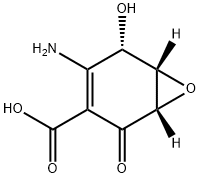 (1S,6β)-4-Amino-5α-hydroxy-2-oxo-7-oxabicyclo[4.1.0]hept-3-ene-3-carboxylic acid Struktur