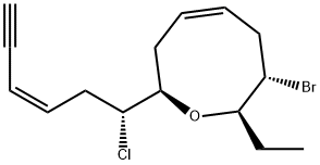 (2R)-3β-Bromo-8α-[(1R,3Z)-1-chloro-3-hexen-5-ynyl]-2-ethyl-3,4,7,8-tetrahydro-2H-oxocin Struktur