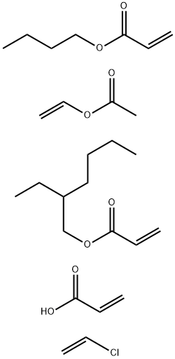 2-Propenoic acid, polymer with butyl 2-propenoate, chloroethene, ethenyl acetate and 2-ethylhexyl 2-propenoate Structure