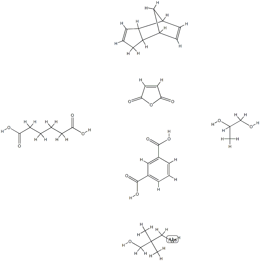 1,3-Benzenedicarboxylic acid, polymer with 2,2-dimethyl-1,3-propanediol, 2,5-furandione, hexanedioic acid, 1,2-propanediol and 3a,4,7,7a-tetrahydro-4,7-methano-1H-indene Structure