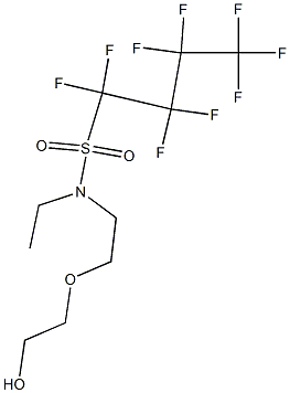 Poly(oxy-1,2-ethanediyl), .alpha.-2-ethyl(nonafluorobutyl)sulfonylaminoethyl-.omega.-hydroxy- 化学構造式
