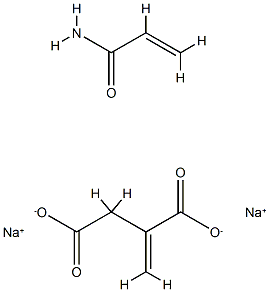 Butanedioic acid, methylene-, disodium salt, polymer with 2-propenamide Struktur