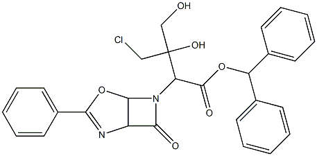 α-[2-Chloro-1-hydroxy-1-(hydroxyMethyl)ethyl]-7-oxo-3-phenyl-4-oxa-2,6-diazabicyclo[3.2.0]hept-2-ene-6-acetic Acid DiphenylMethyl Ester Struktur