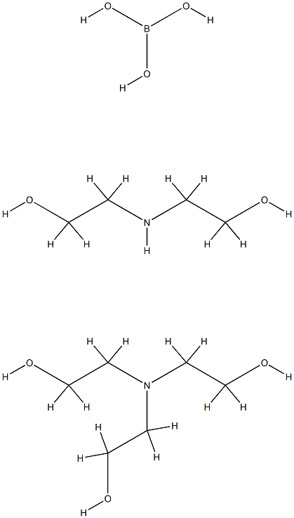 ほう酸/2,2'-イミノビスエタノール/2,2',2''-ニトリロトリスエタノール,(1:x:x) 化学構造式
