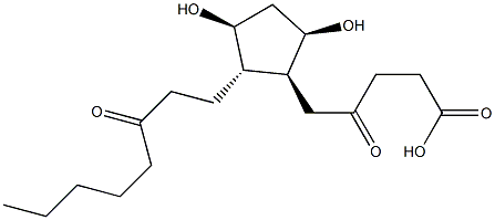 2,3-dinor-6,15-diketo-13,14-dihydroprostaglandin F1alpha 化学構造式