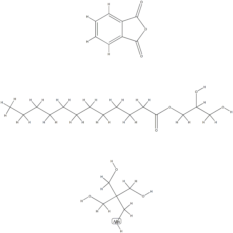 1,3-异苯并呋喃二酮与2,2-二(羟甲基)-1,3-丙二醇、1,2,3-丙三醇和十二烷酸酯的聚合物 结构式
