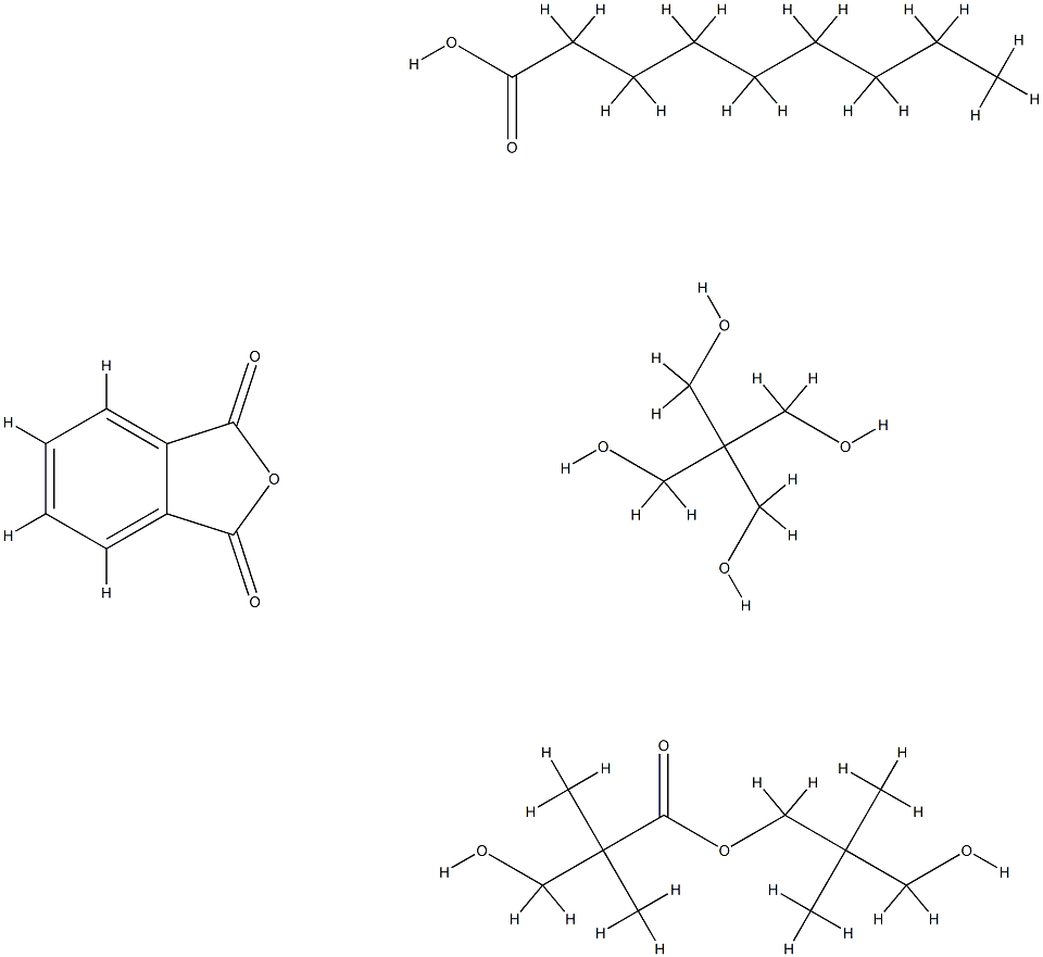 Propanoic acid, 3-hydroxy-2,2-dimethyl-, 3-hydroxy-2,2-dimethylpropyl ester, polymer with 2,2-bis(hydroxymethyl)-1,3-propanediol and 1,3-isobenzofurandione, nonanoate Structure