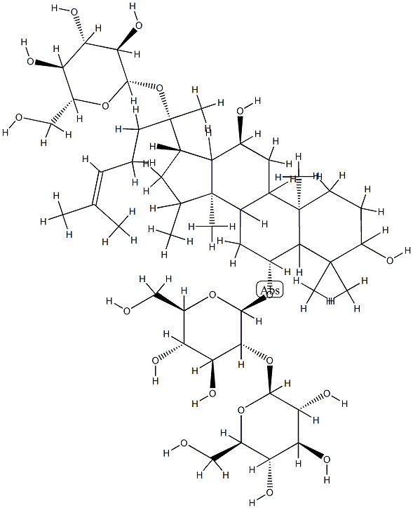 20-葡萄糖人参皂苷R, 68406-27-9, 结构式