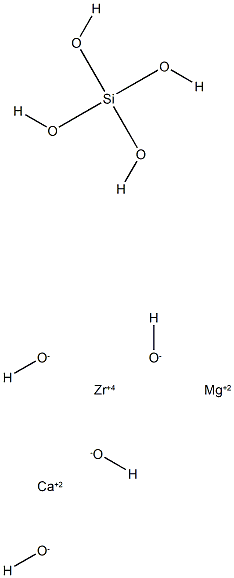 Calcium hydroxide (Ca(OH)2), reaction products with magnesium hydroxide and silicic acid (H4SiO4) zirconium salt (1:1) Structure