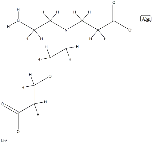 beta-Alanine, N-(2-aminoethyl)-N-[2-(2-carboxyethoxy)ethyl]-, N-coco acyl derivs., disodium salts Struktur