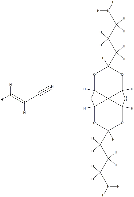 2,4,8,10-四氧杂螺[5.5]十一烷-3,9-二丙胺与2-丙烯腈的反应产物,68412-44-2,结构式