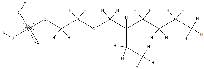 Poly(oxy-1,2-ethanediyl), .alpha.-(2-ethylhexyl)-.omega.-hydroxy-, phosphate Struktur