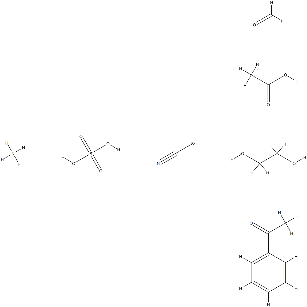 Acetic acid, reaction products with acetophenone, ammonium thiocyanate, ethylene glycol, formaldehyde and sulfuric acid Struktur