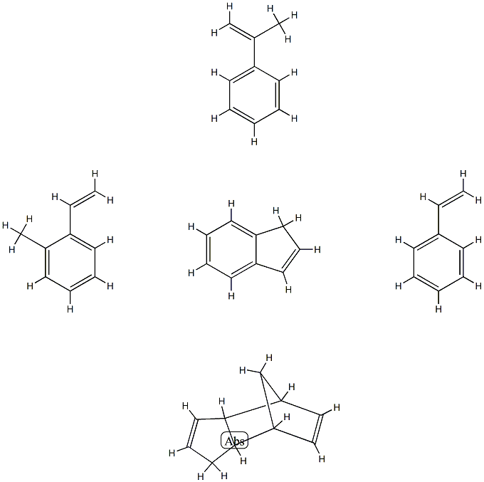 4,7-Methano-1H-indene, 3a,4,7,7a-tetrahydro-, polymer with ethenylbenzene, ethenylmethylbenzene, 1H-indene and (1-methylethenyl)benzene, hydrogenated,68442-05-7,结构式