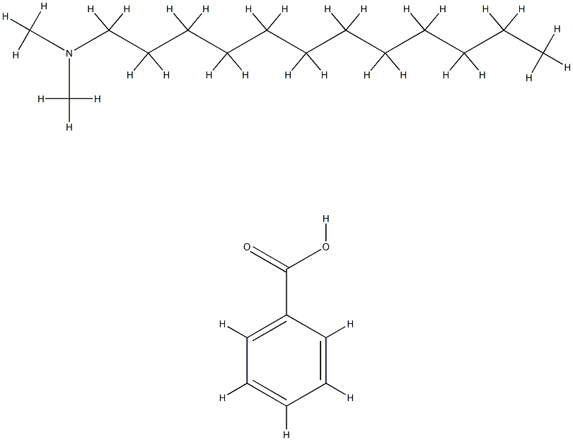 benzoic acid, compound with N,N-dimethyldodecylamine (1:1) Structure