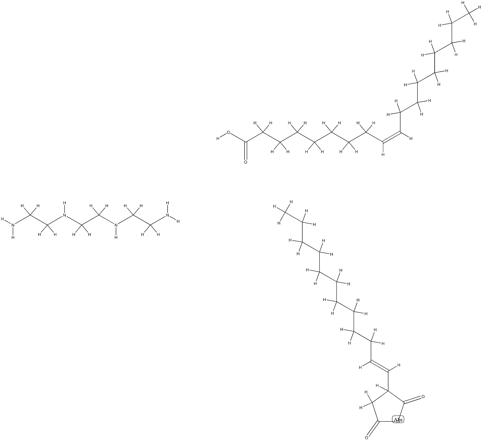 (Z)-9-十八烯酸与3-(十二碳烯基)二氢-2,5-呋喃二酮和三亚乙基四胺的反应产物,68478-81-9,结构式