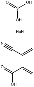 2-Propenoic acid, polymer with 2-propenenitrile, sodium salt, sodium bisulfite-terminated Structure