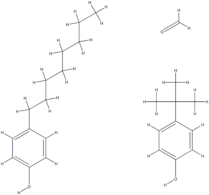 甲醛与4-(1,1-二甲基乙基)苯酚和4-辛基苯酚的聚合物, 68480-36-4, 结构式